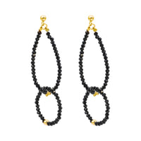 Black Onyx Loop Earrings