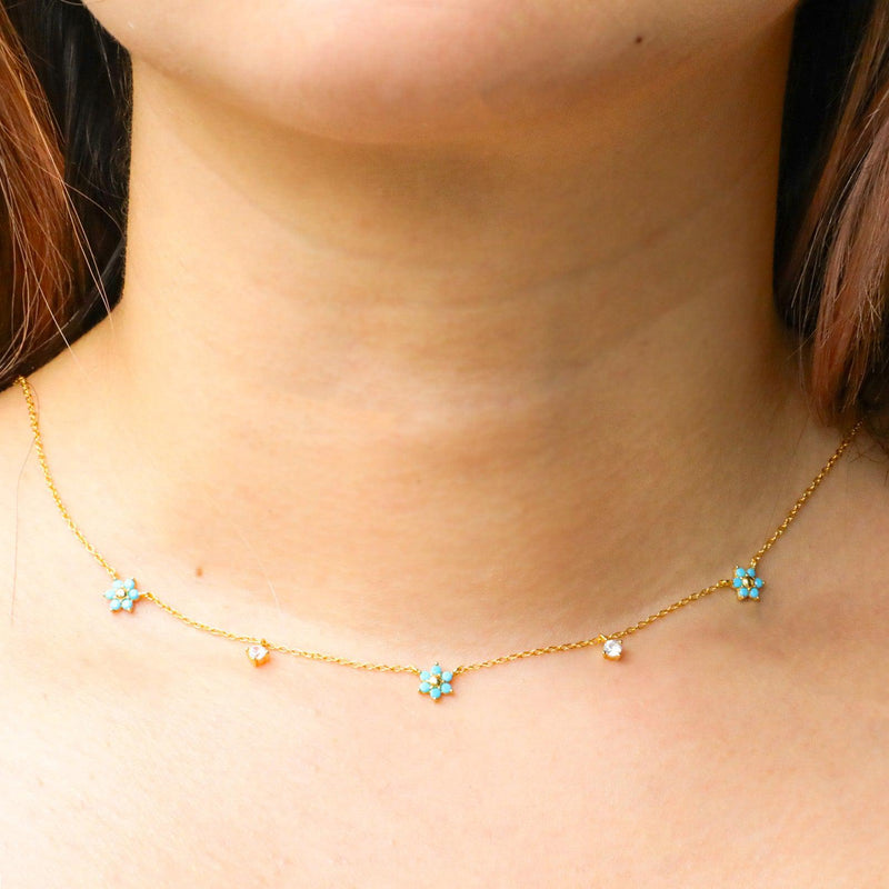 Turquoise Bloom Necklace