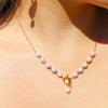 Rainbow Tourmaline & Pearl Necklace