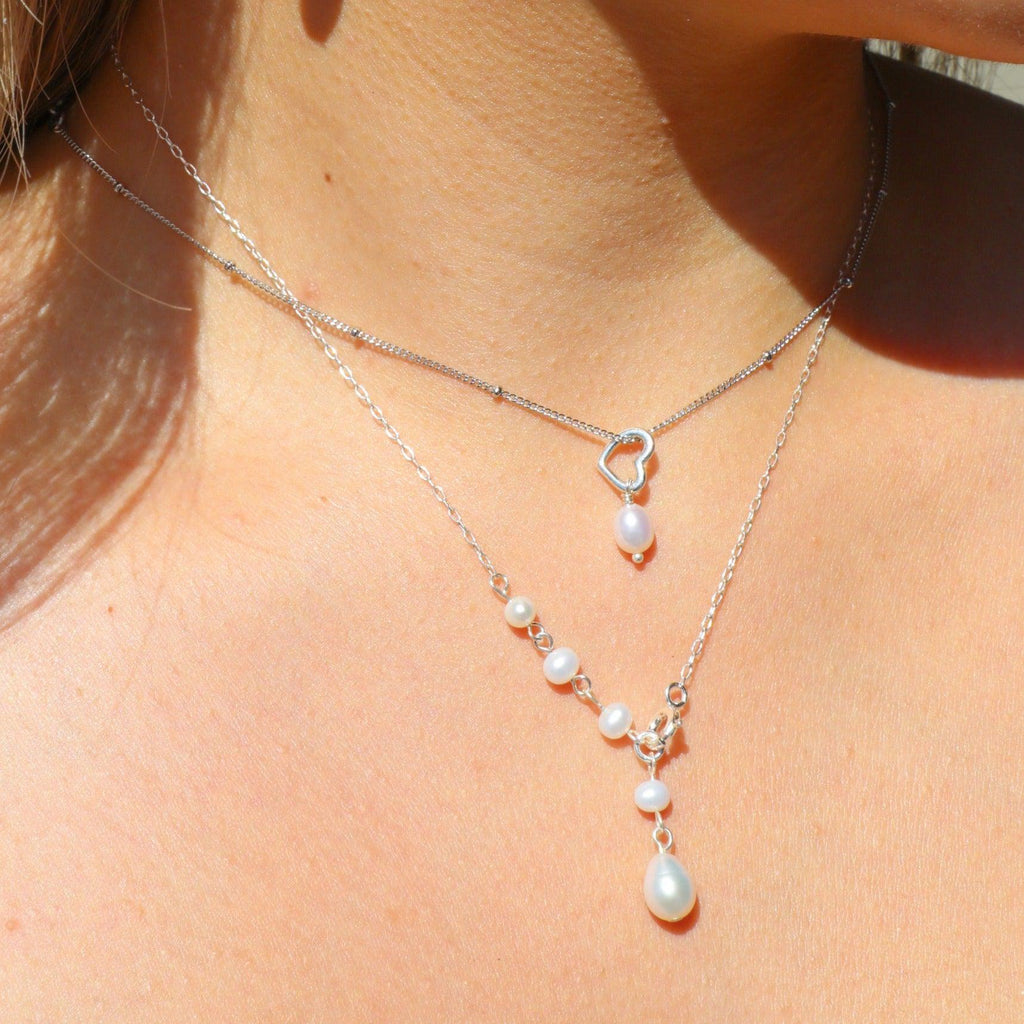 Forever Love Pearl Necklace | Dainty Handmade Pearl Necklace