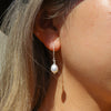 Single Pearl Hook Earrings