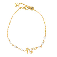 Serpent’s Whisper Pearl Bracelet