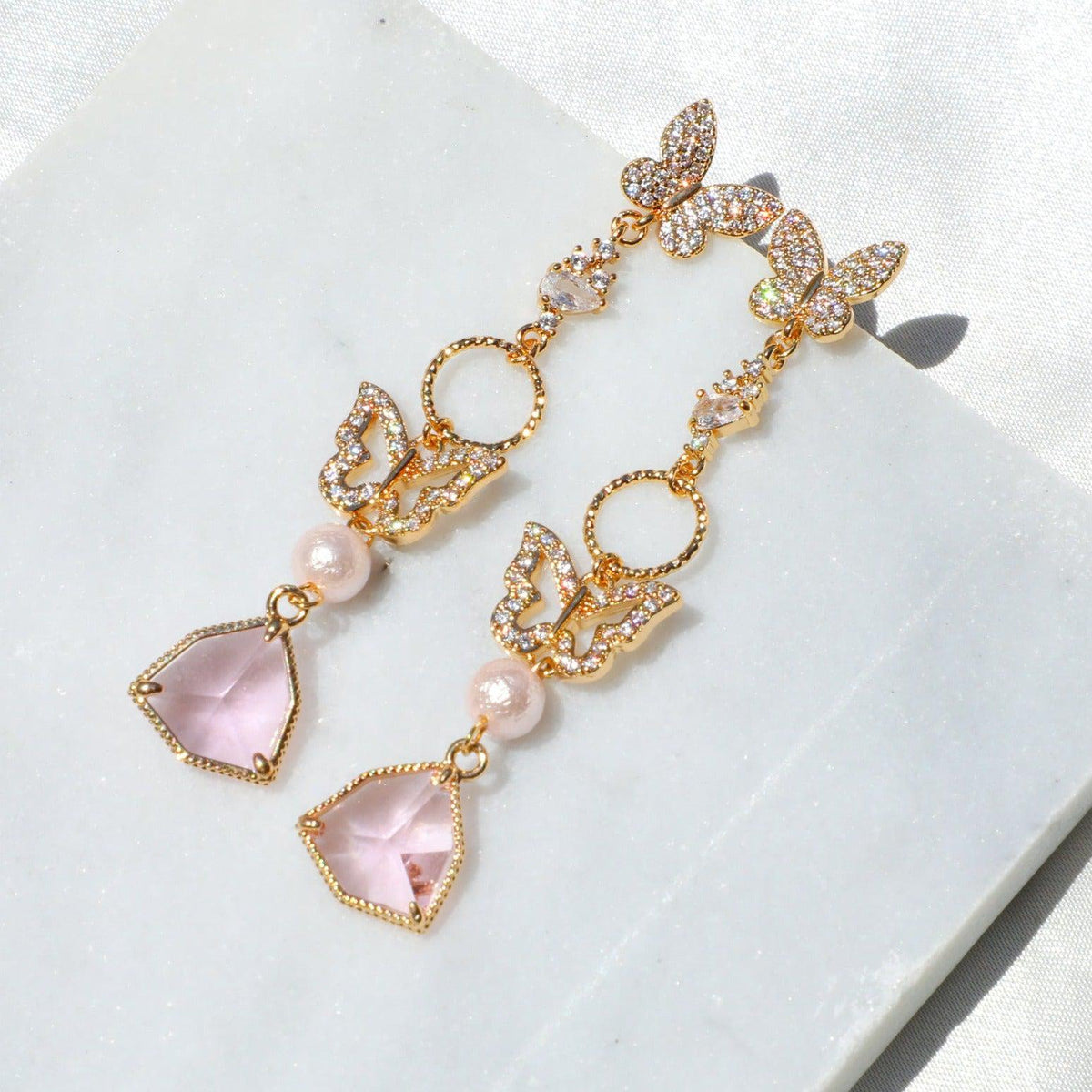 Sparkling Butterfly Earrings