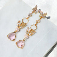 Sparkling Butterfly Earrings