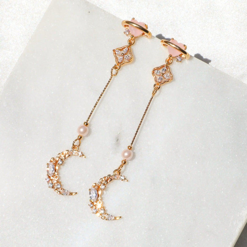 Swinging Moon Earrings