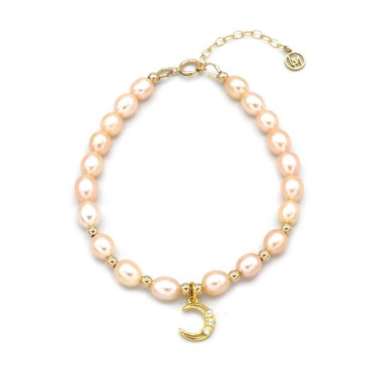 Lunar Pink Pearl Bracelet
