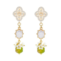 Lush Floral Gem Earrings