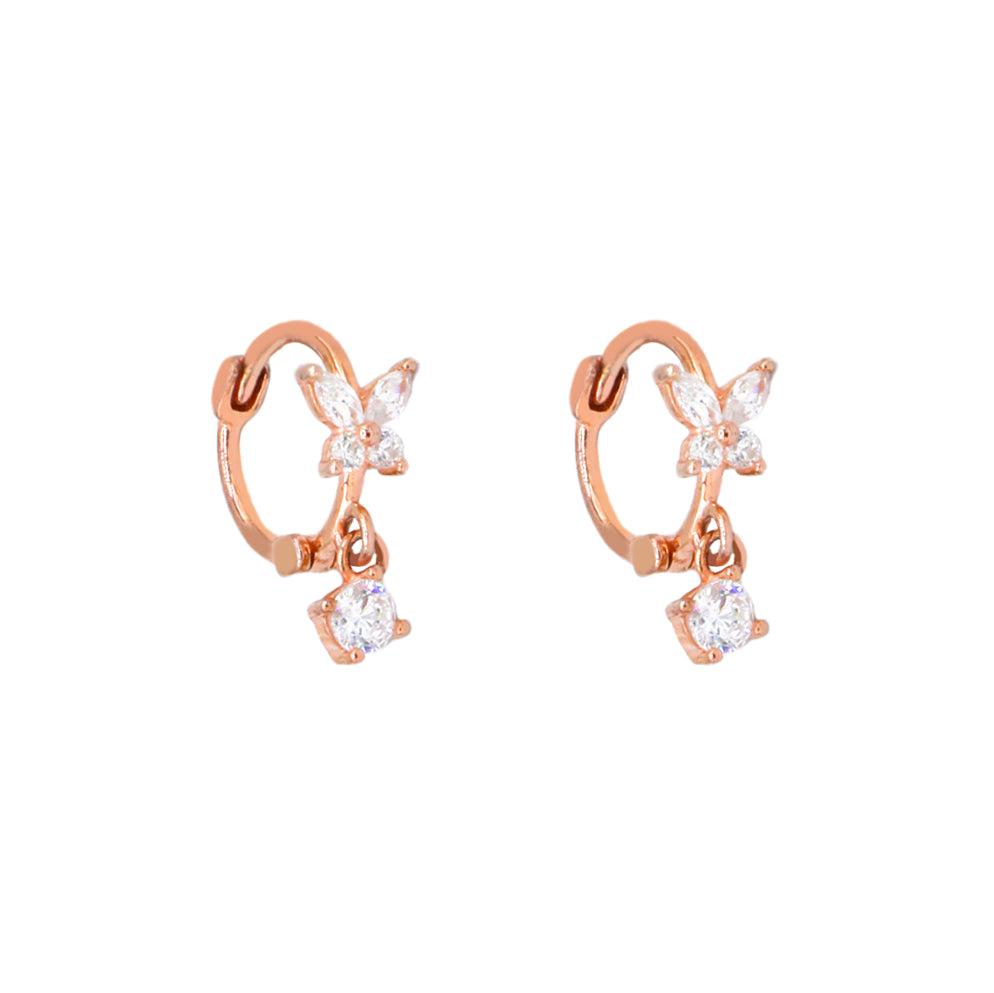 Tiny Butterfly Huggie Earrings