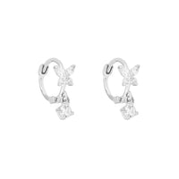 Tiny Butterfly Huggie Earrings