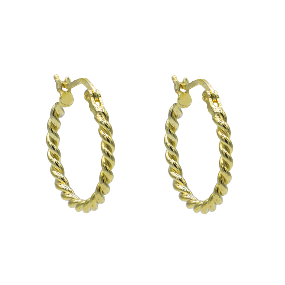 Twist of Gold Hoop Earrings