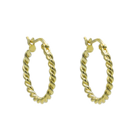 Twist of Gold Hoop Earrings