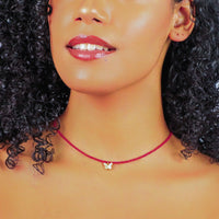 Carnelian Butterfly Choker