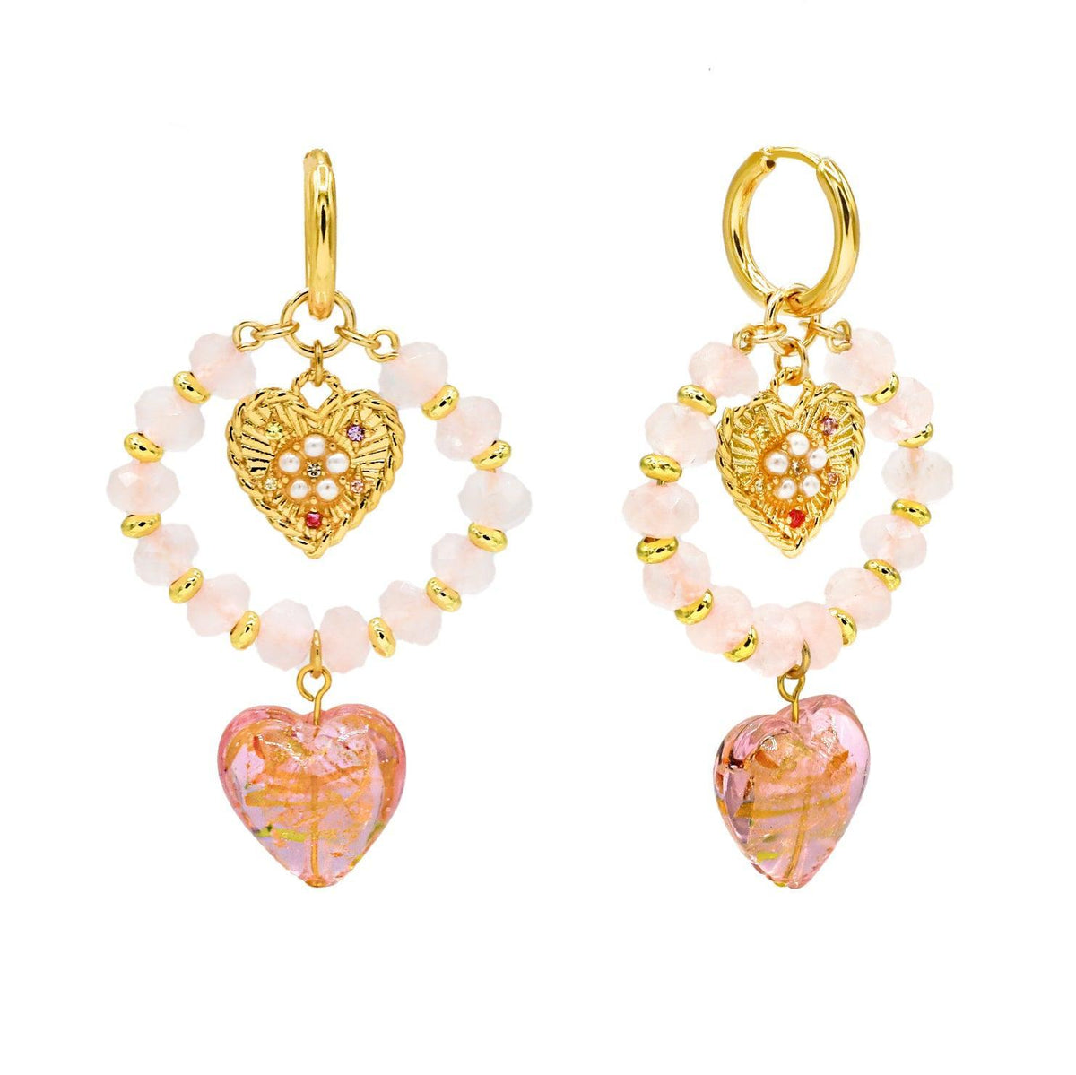 Rose Quartz Fever Earrings