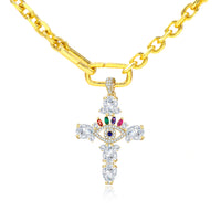 Prismatic Cross Necklace