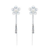 Crystal Flower Drop Earrings