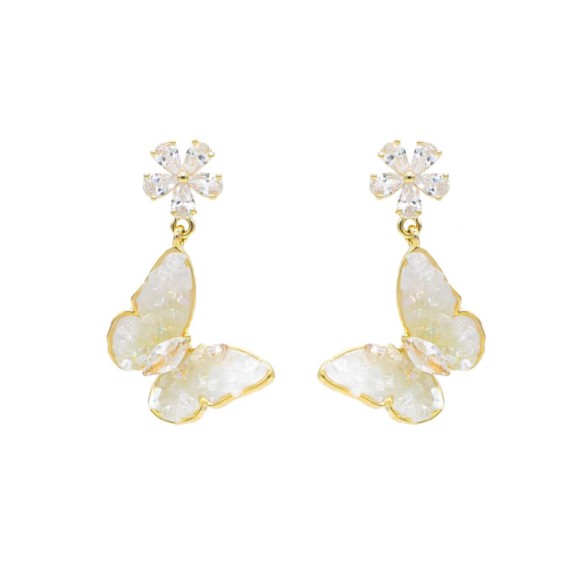 Butterfly Sunflower Earrings