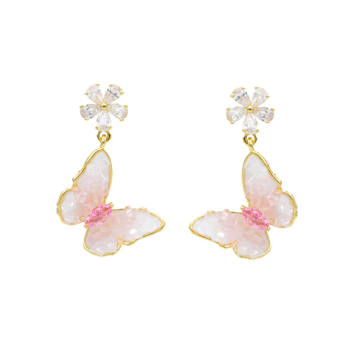 Butterfly Sunflower Earrings