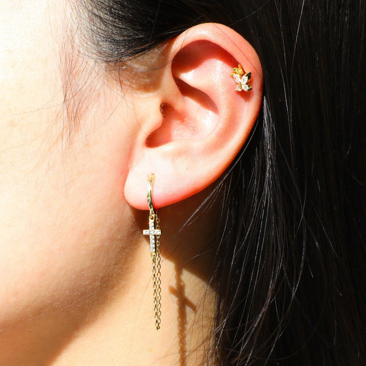 Trinity Cross Earrings