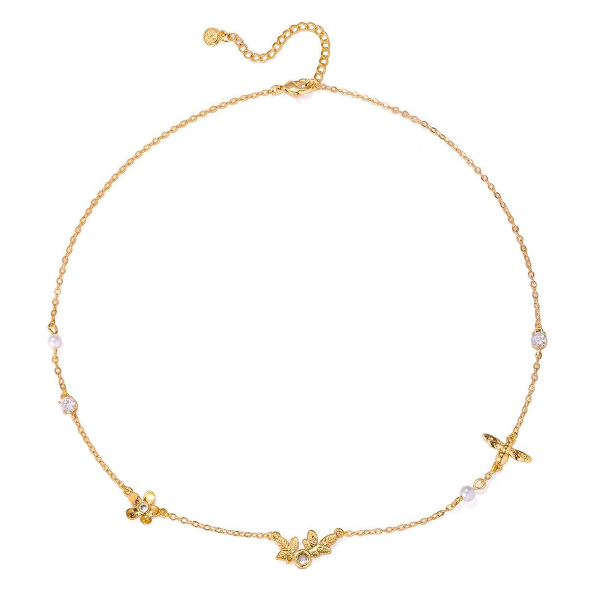 Golden Garden Charm Necklace