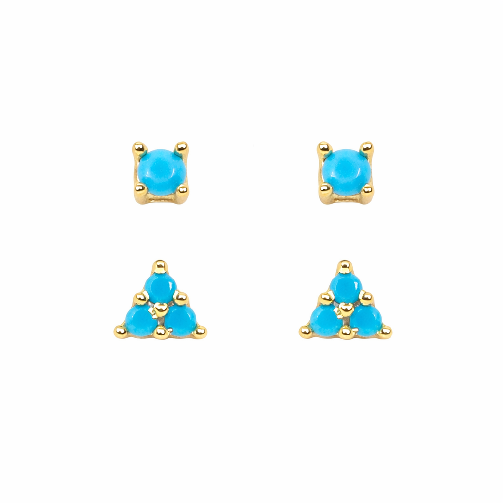 Teeny Gem Earrings Set