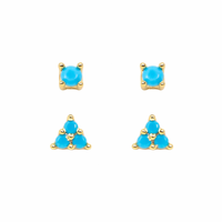 Teeny Gem Earrings Set