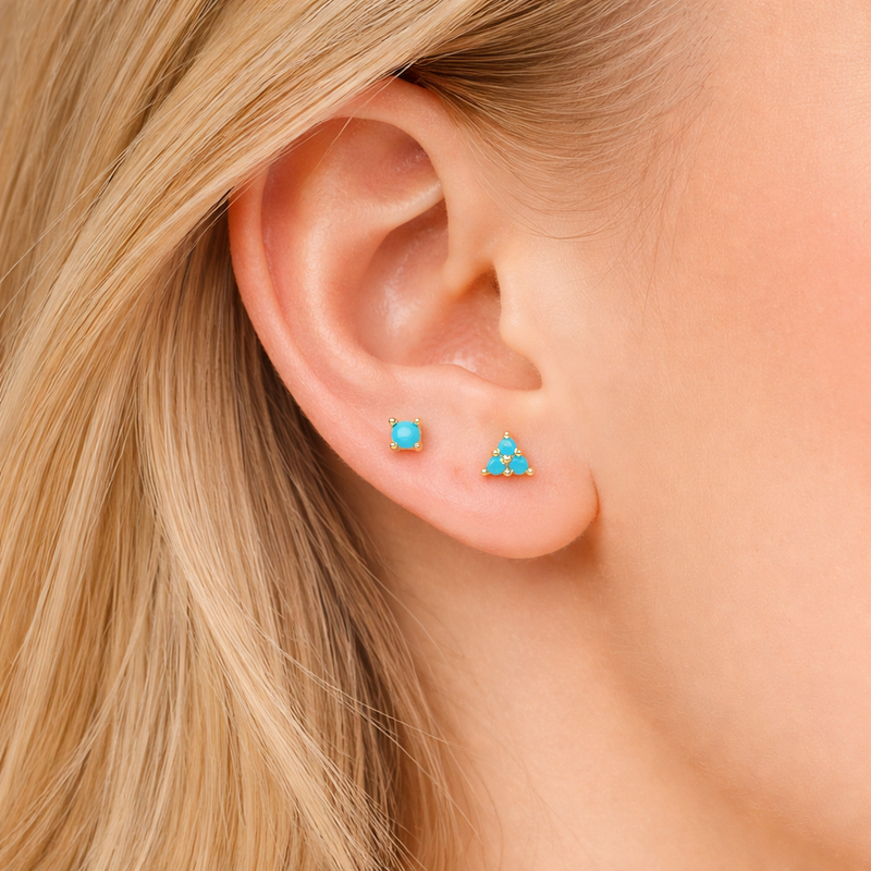 Teeny Gem Earrings Set
