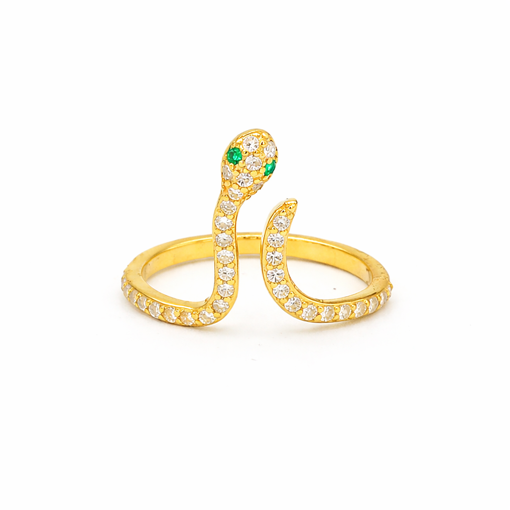 Emerald Eye Serpent Ring