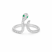 Emerald Eye Serpent Ring