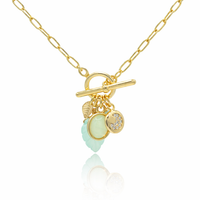 Luminous Gem Toggle Necklace
