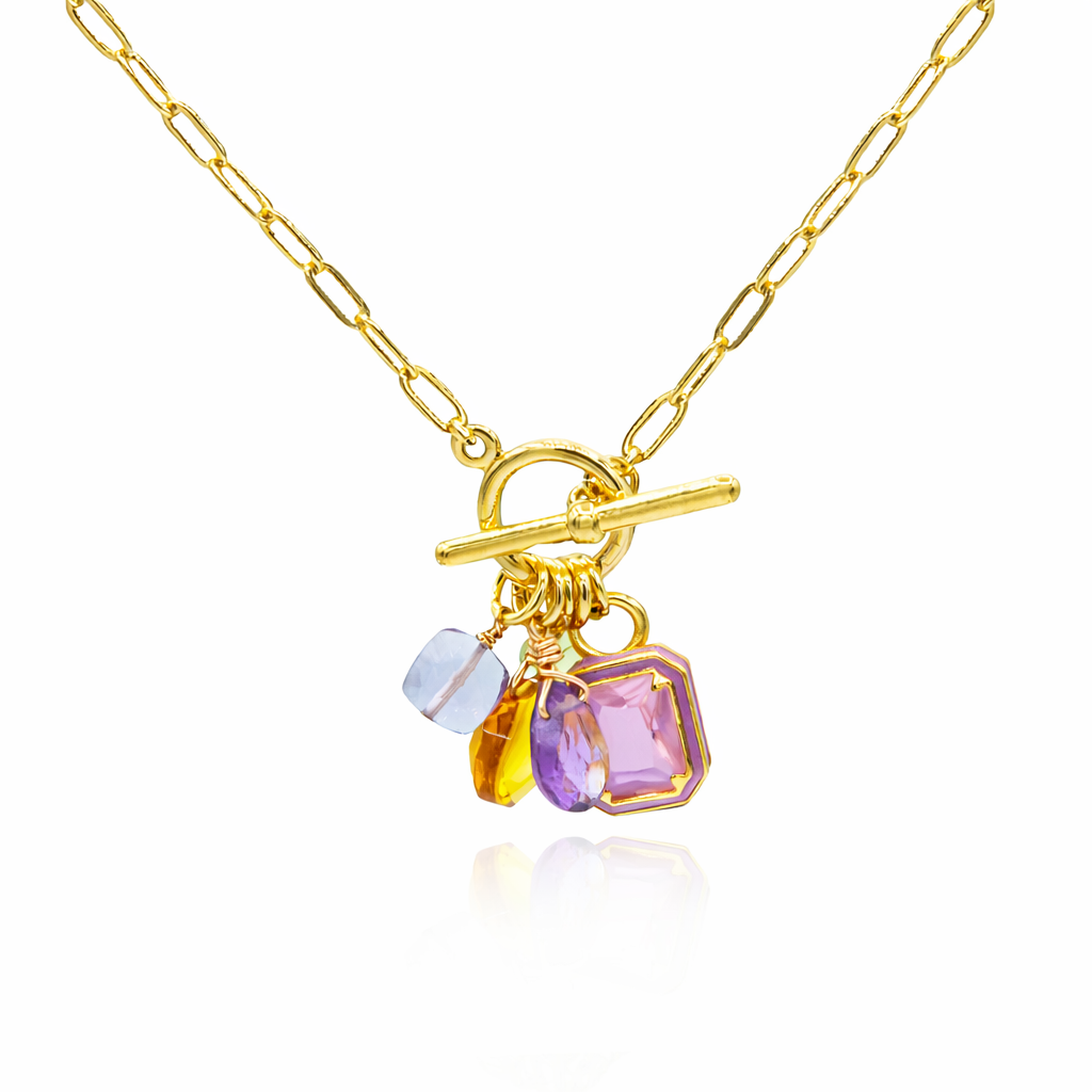 Luminous Gem Toggle Necklace