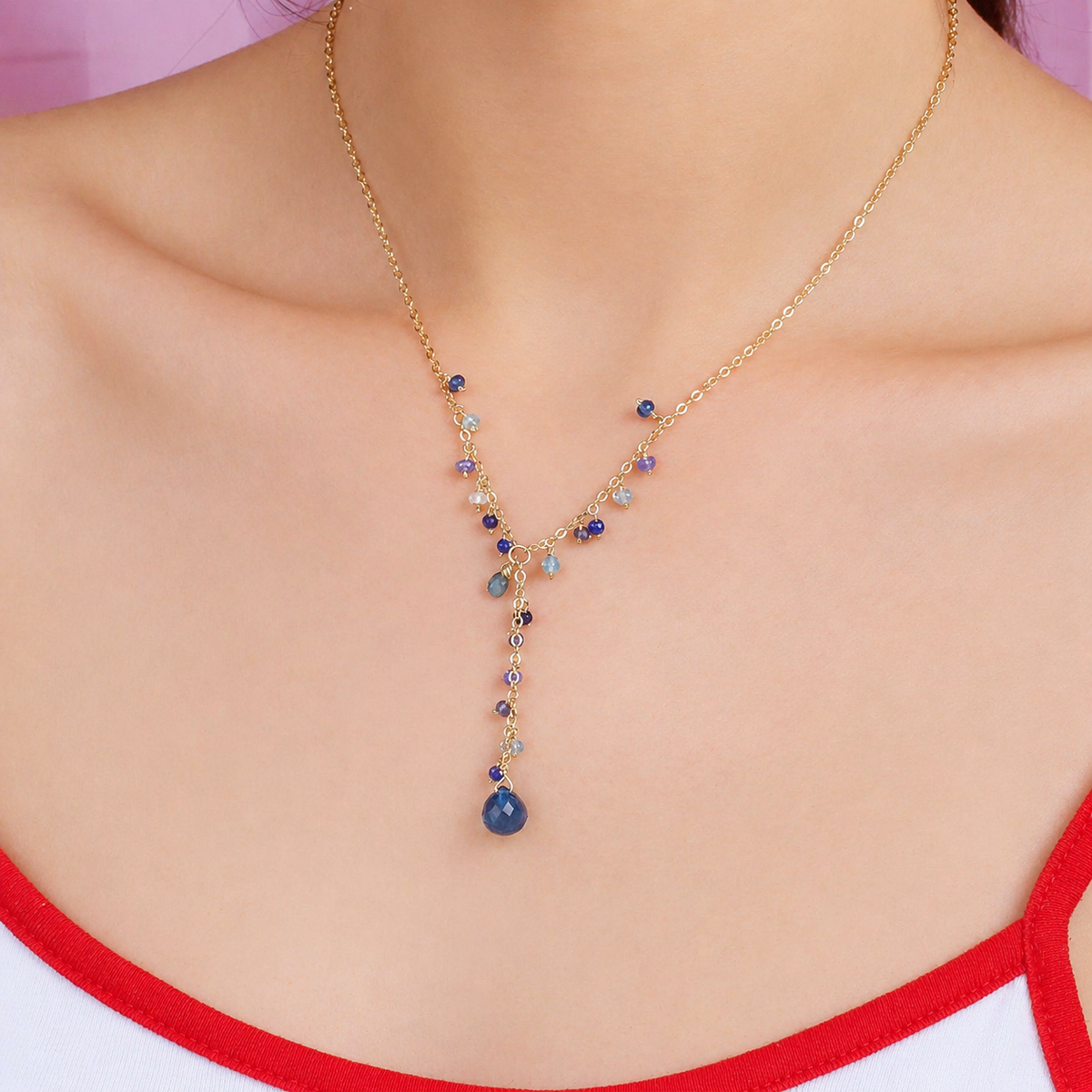 Luxe Treasure Necklace: Blue Ocean