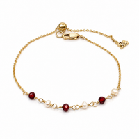 Pearl and Garnet Bracelet/Anklet