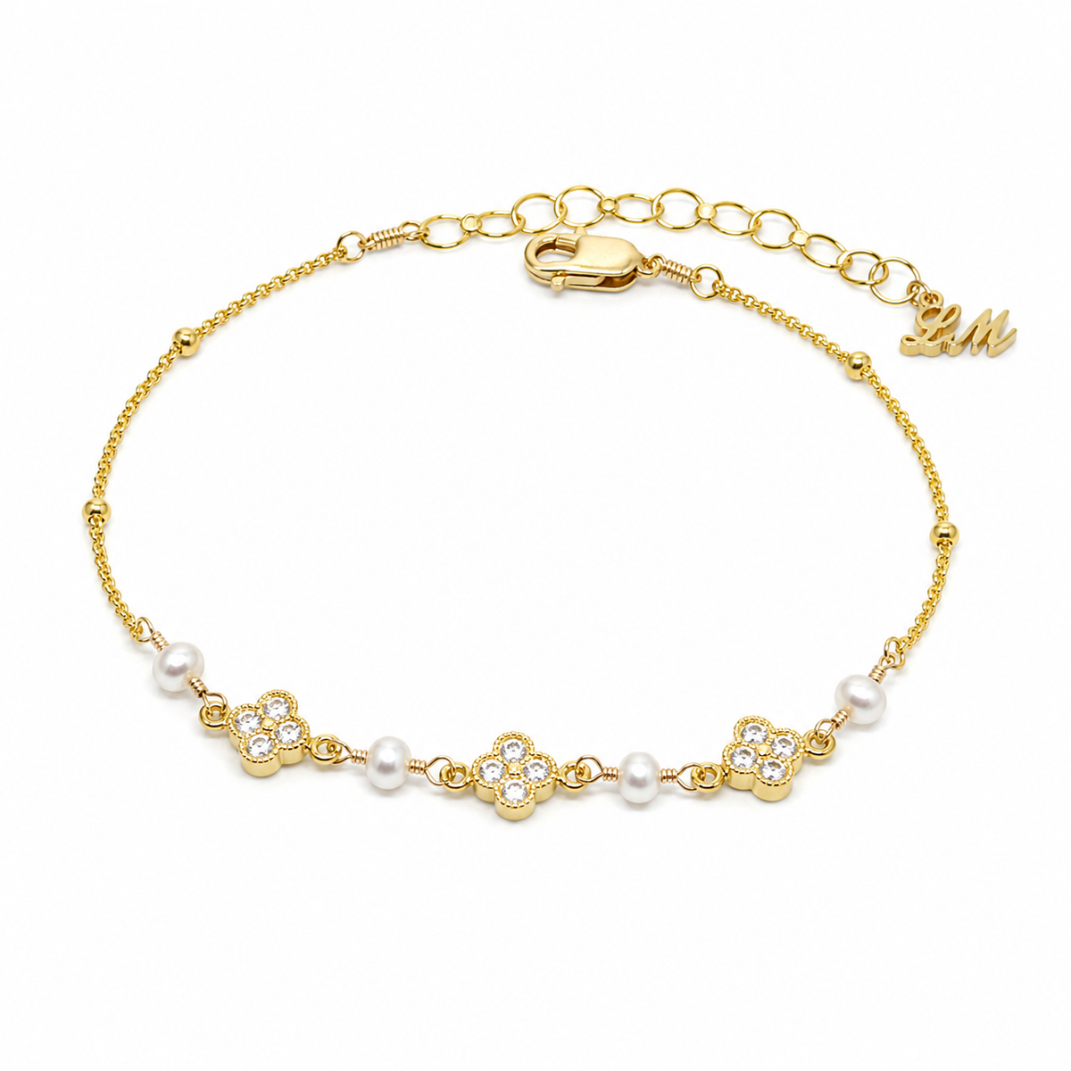 Clover Pearl Bracelet