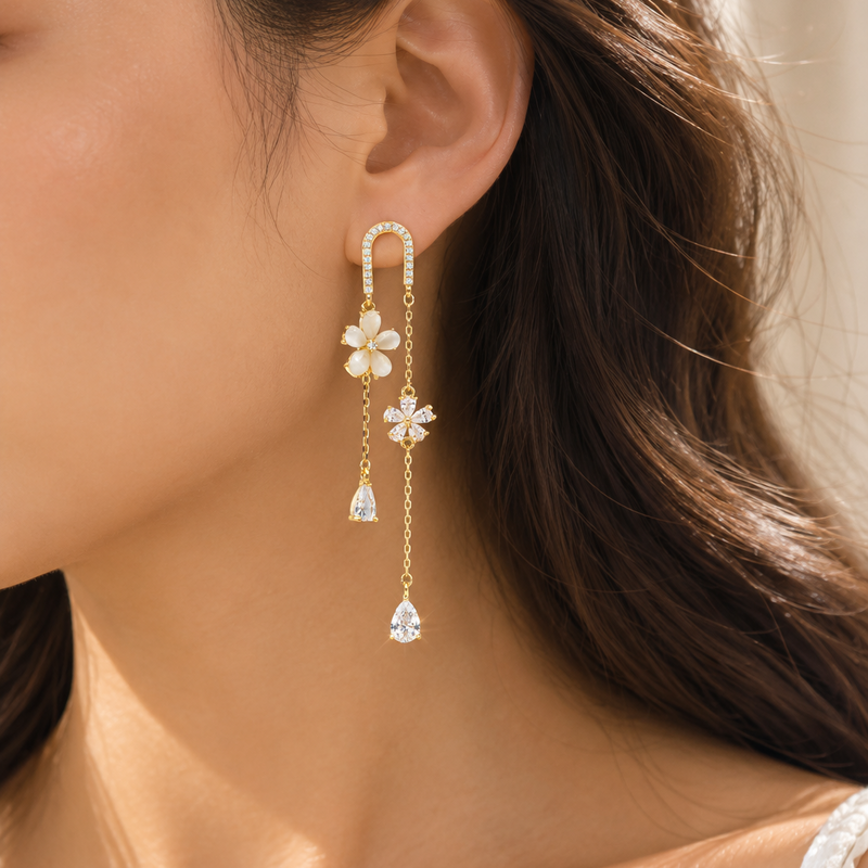 Lucky Flower Drop Earrings