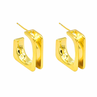 Golden Glow Square Earrings