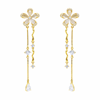 Spiral Flower Drop Earring