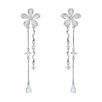 Spiral Flower Drop Earring