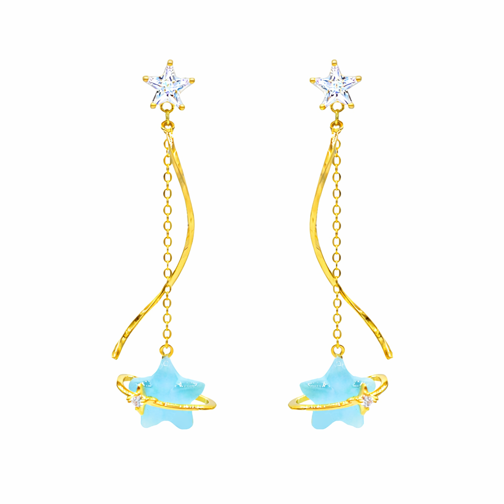 Bubble Star Drop Earring