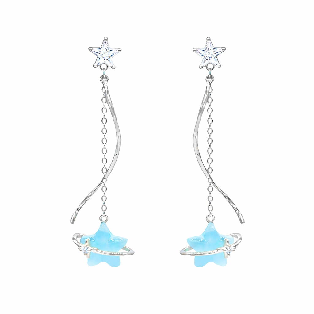 Bubble Star Drop Earring