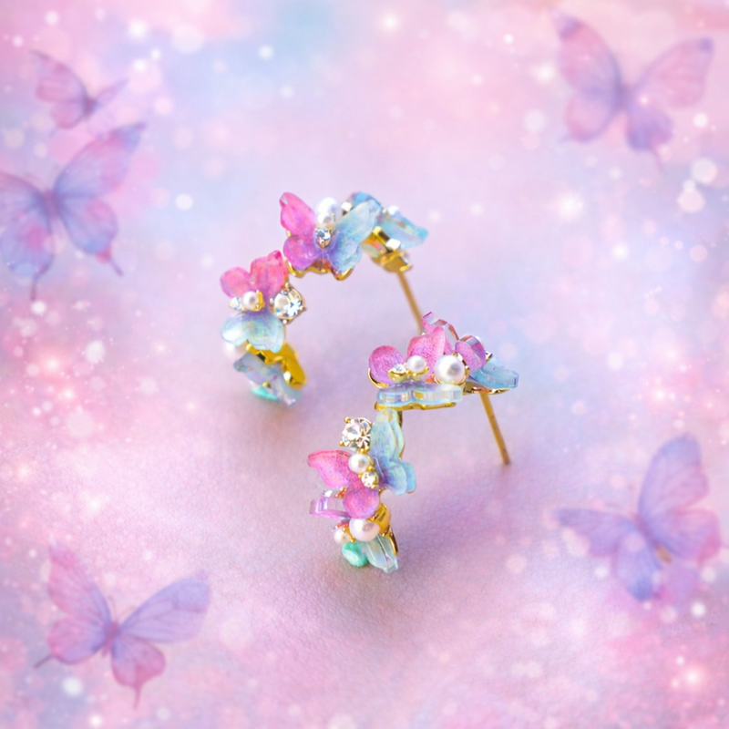 Pearly Butterfly Whispers Earrings
