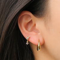 Tiny Butterfly Huggie Earrings