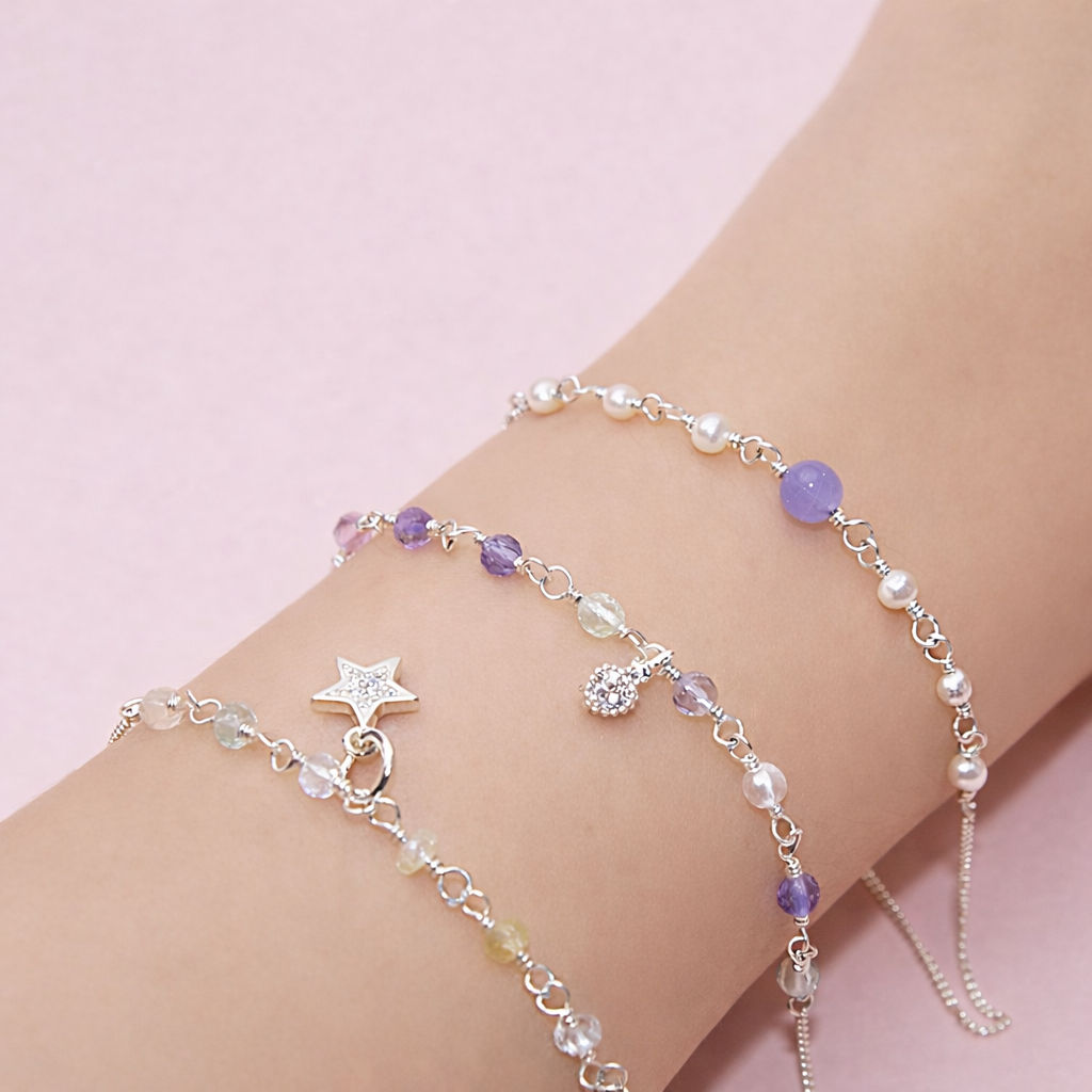 Tanzanite Pearl Harmony Bracelet