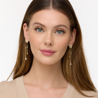 Spiral Flower Drop Earring