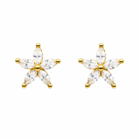 Demure Flower Screw-Back Earrings