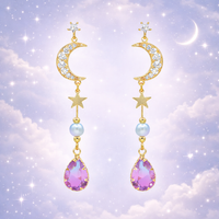 Purple Moonlight Earrings