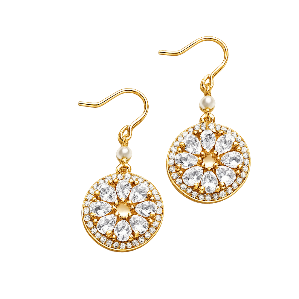 Crystal Flower Earrings
