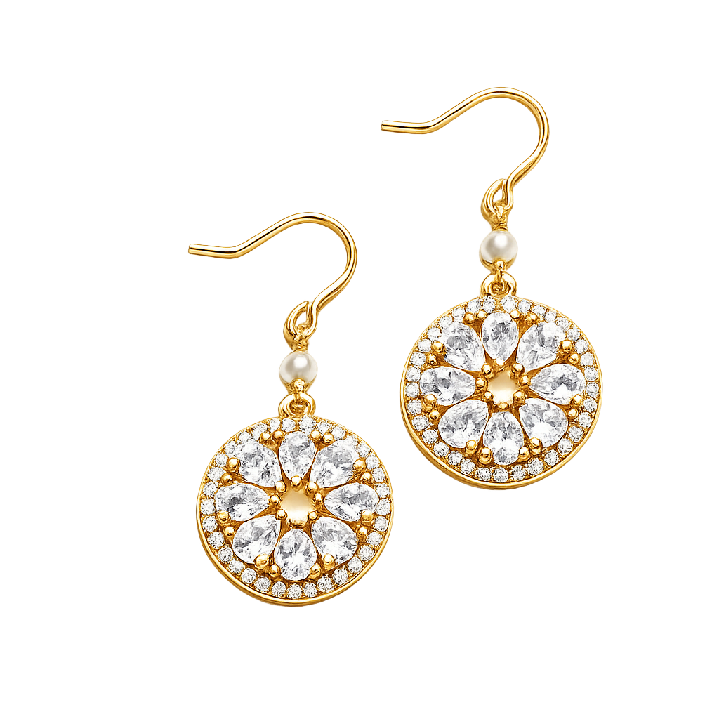 Crystal Flower Earrings