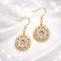 Crystal Flower Earrings