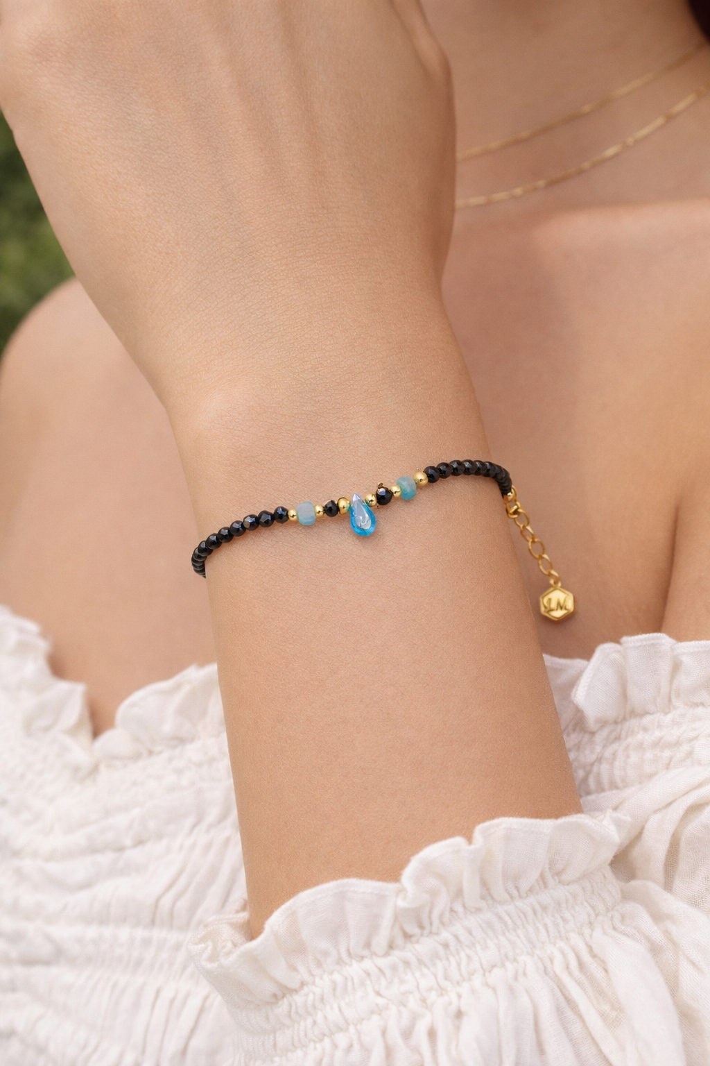 Black Onyx Crown Bracelet