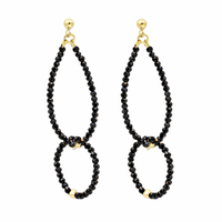 Black Onyx Loop Earrings